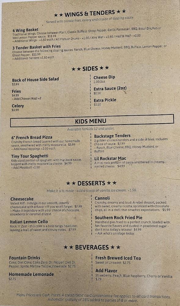 Rockin Crust Pizza Co Menu image 3